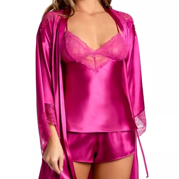 Linea Donatella 2-Pc. Ayanna Satin & Lace Short Pajamas Set NWT Sz M - Picture 2 of 8